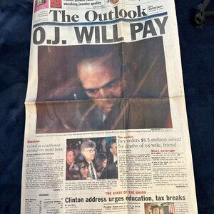 OJ Simpson the Civil Trial Newspaper from Santa Monica, CA